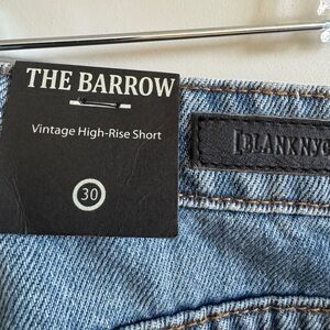 Blank NYC Light Blue Denim Shorts with Contrast Stitching